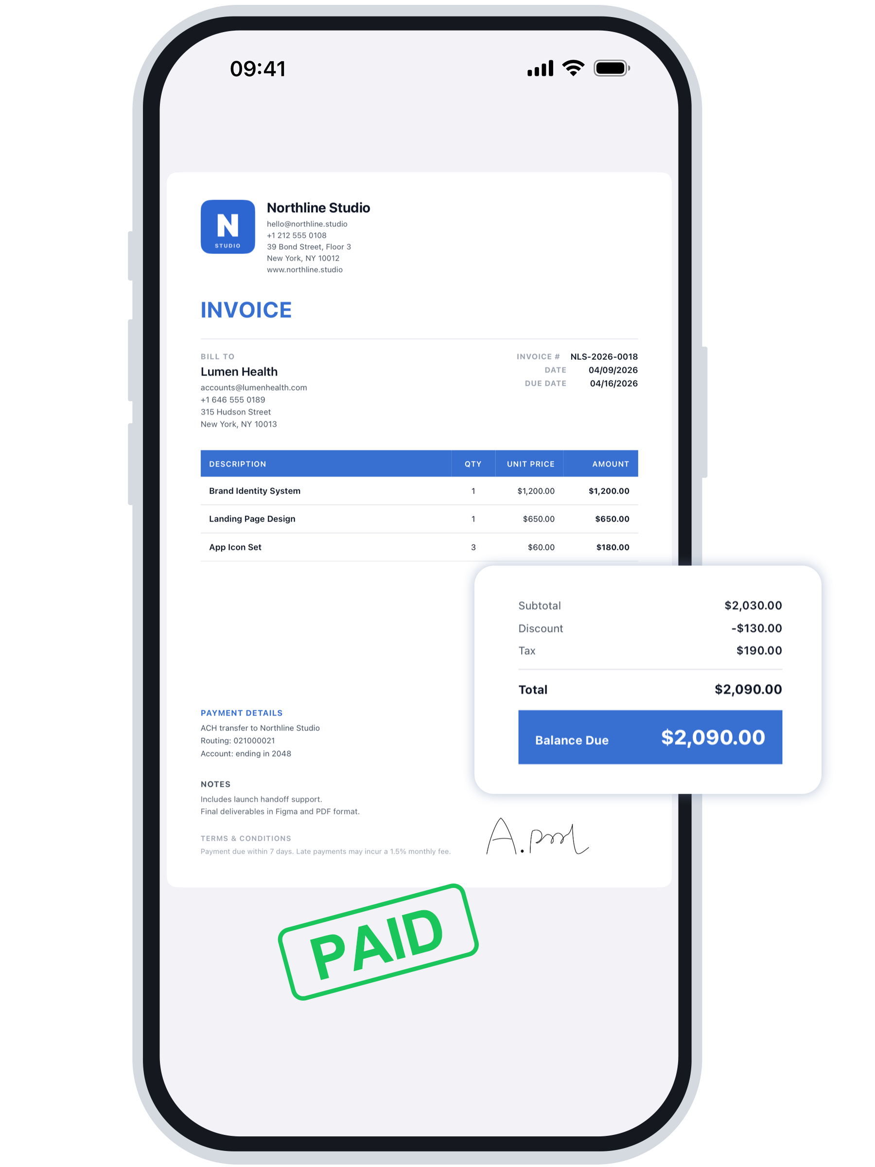 InvoiceFolio hero product preview
